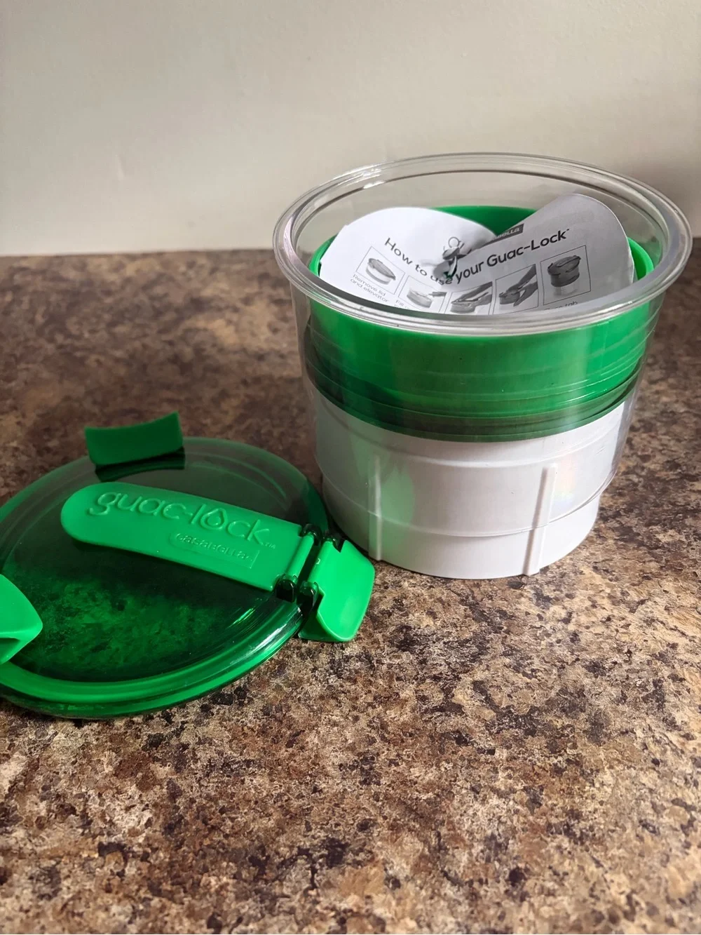 Guac Lock Green Airtight Food Storage Container